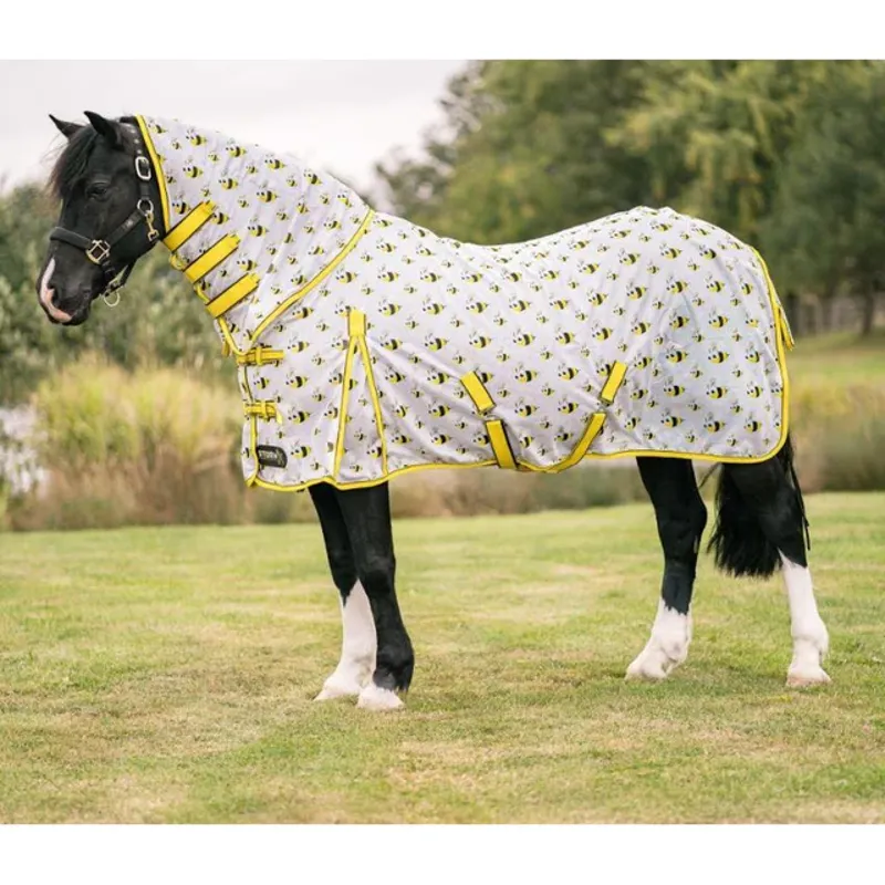 StormX Original Bee Combo Fly Rug - - Yellow/Black/White 4'0