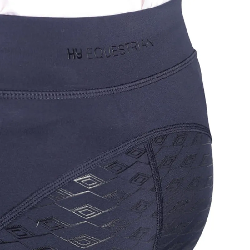 Hy Equestrian Children's Fordwich Riding Tights Navy-2