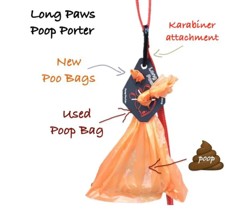 Long Paws Poop Porter Black-2