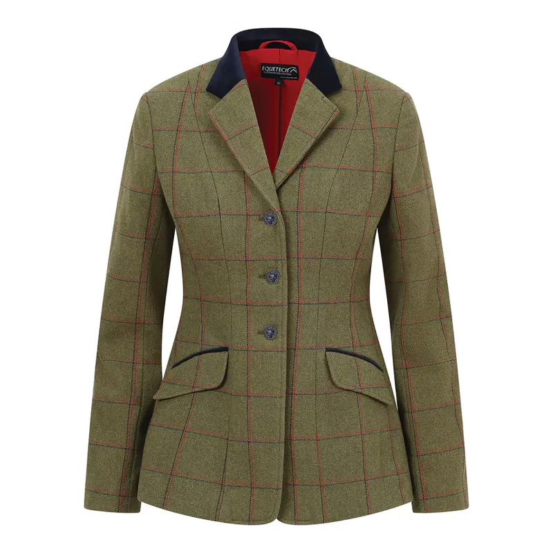 Equetech Maids Launton Deluxe tweed Jacket-34 Green