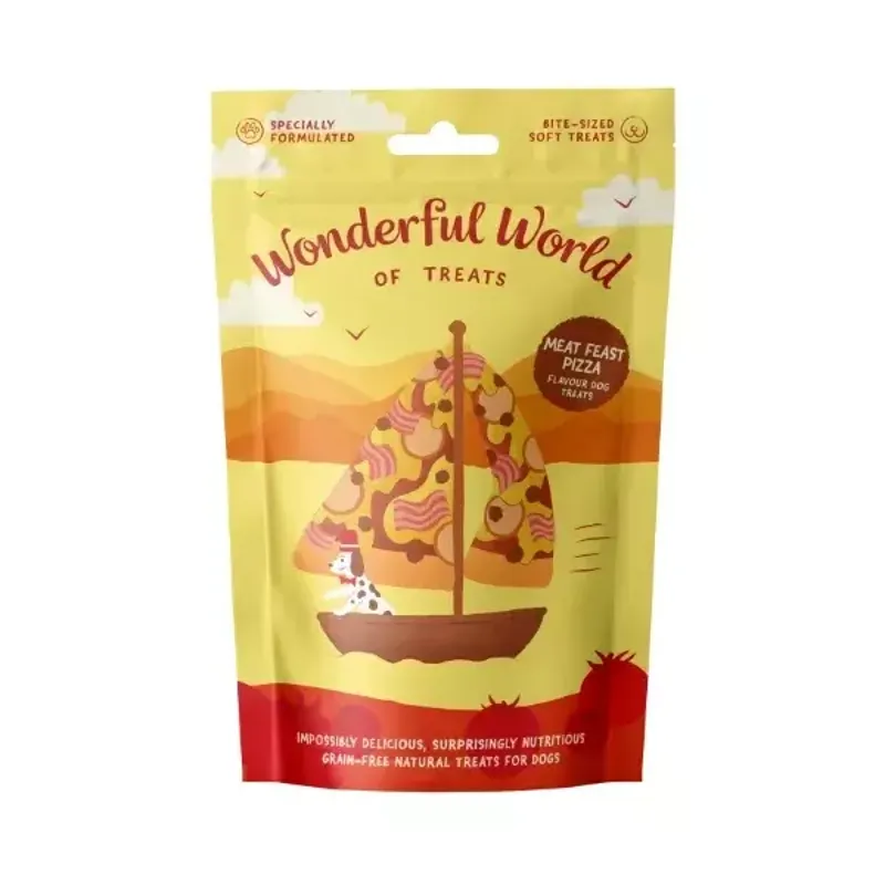 Wonderful World Of Treats Meat Feast Pizza Dog Treats 50gr