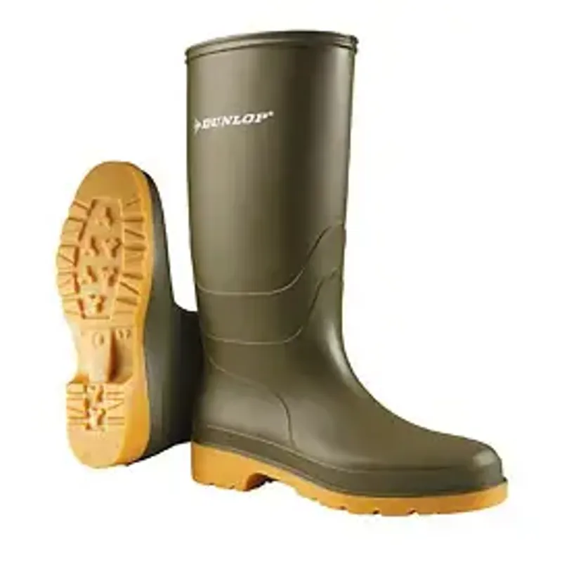 Dunlop Dull Junior Wellington Size 4 GREEN 