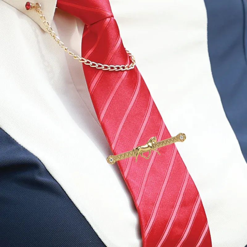 Equetech Showing Horse Tie/Stock Pin Gold-1