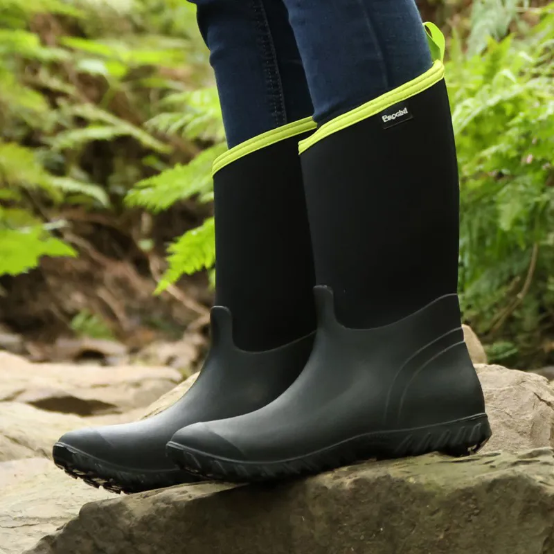 Brogini Belmont Wellies Black/Lime