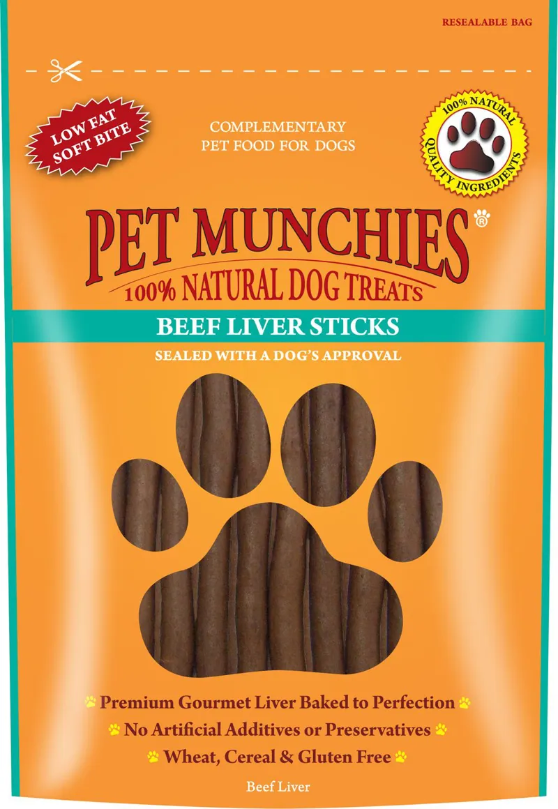 Pet Munchies Beef Liver Sticks 90g