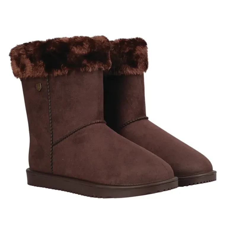 Chisworth Waterproof Fleece Boot With Faux Fur Chocolate