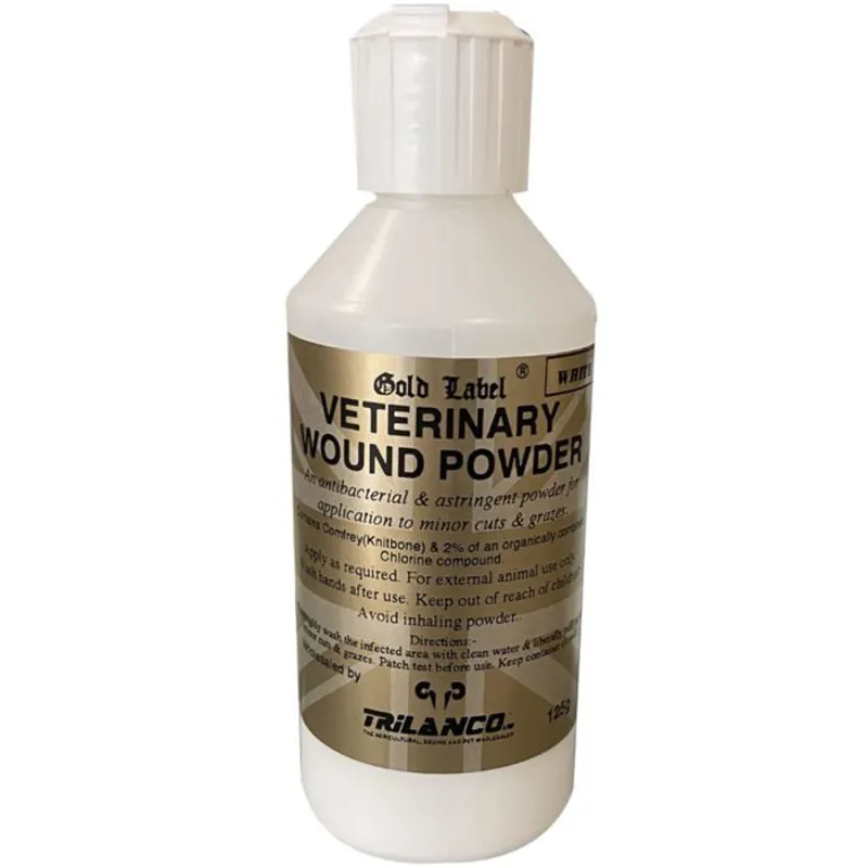 Gold Label Veterinary Wound Powder - WHITE 125 gm