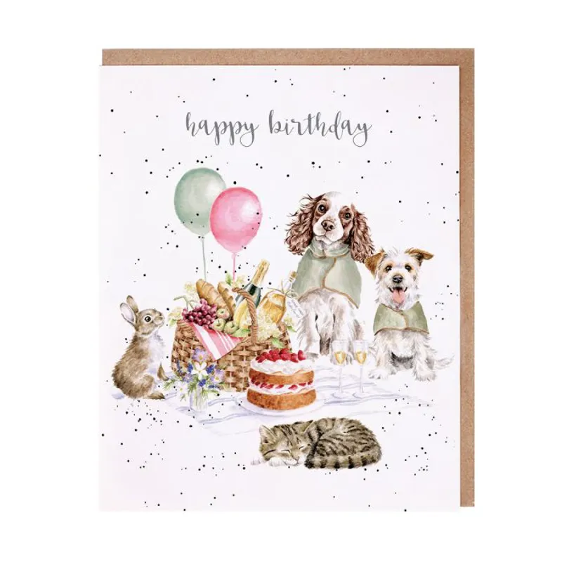 The Hoppy Picnic Birthday Card
