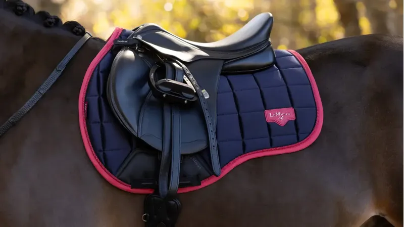 LeMieux Loire GP Square Navy/Cranberry Large-2