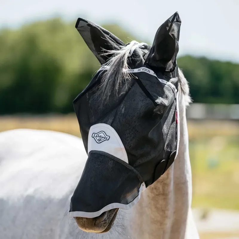 LeMieux 360 Vision Full Fly Mask Large-Grey