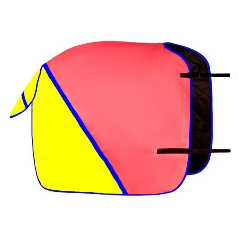 Equisafety Hi-Vis Waterproof Quarter Sheet - PINK/YELLOW