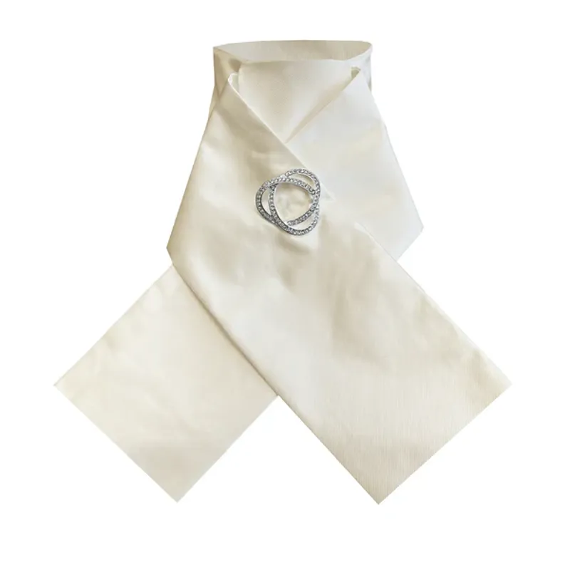 Plain Ready-Tied Stock -  White