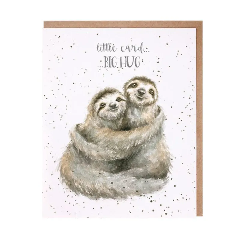 Little Card Big Hug Sloth Greeting Card